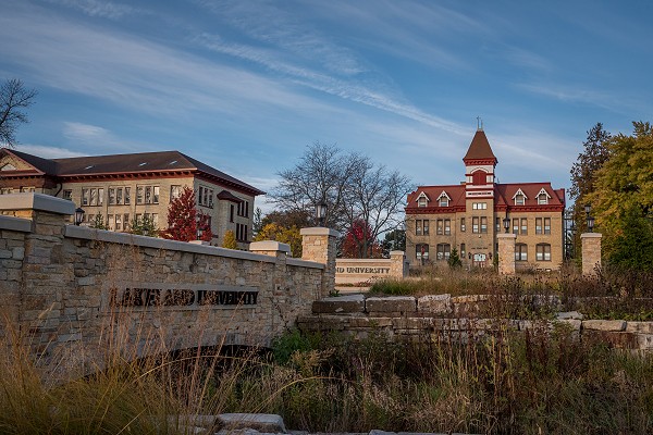 Lakeland University entrance to campus.
