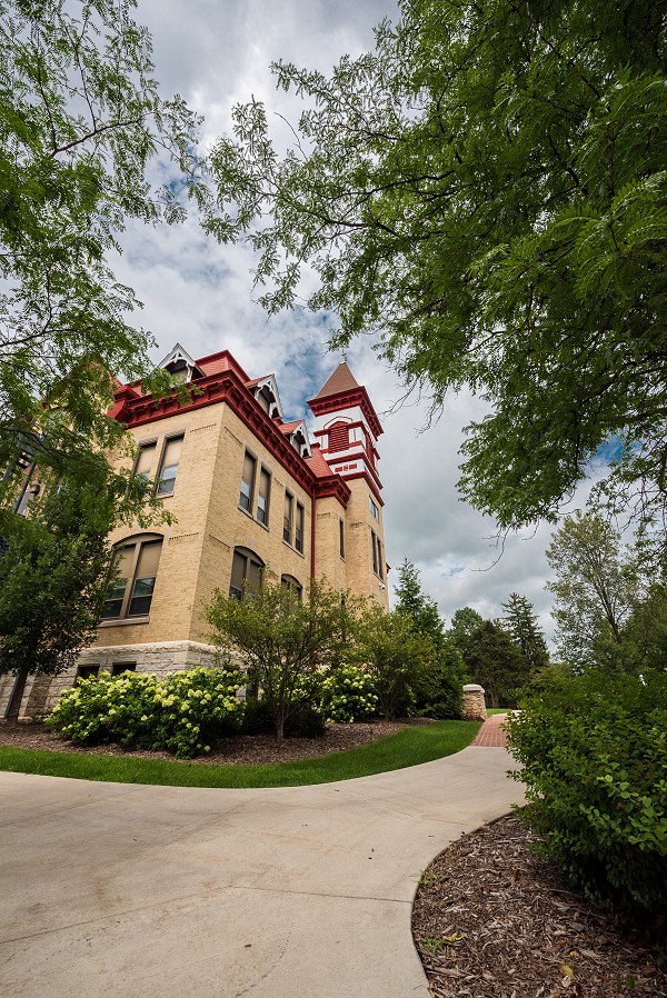 Lakeland University's Old Main Hall.