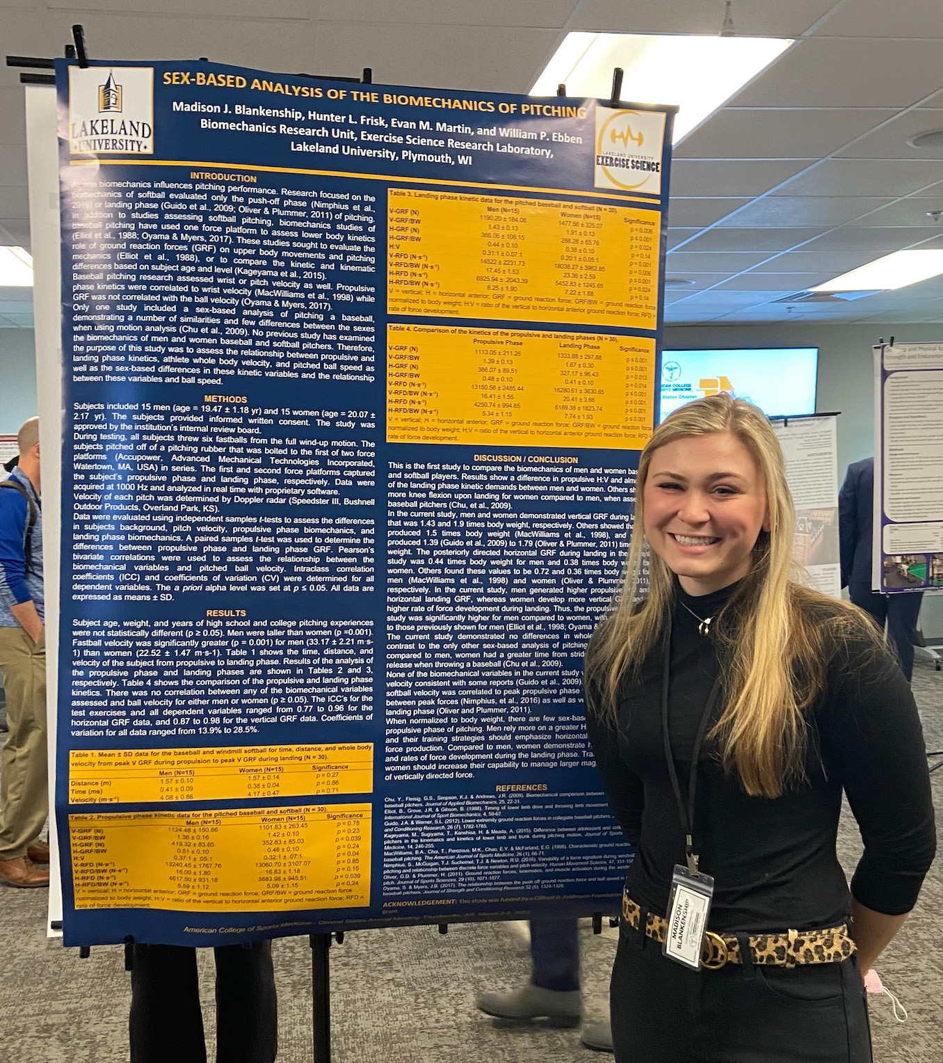 Exercise Science students present research at national sports medicine event