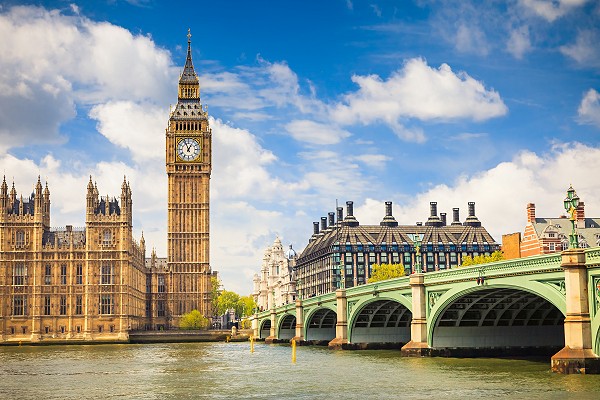 Big Ben and Houses of Parliament in London.