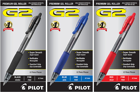 Pilot G2 retractable gel ink rollerball pens Pilot G2 retractable gel ink rollerball pens